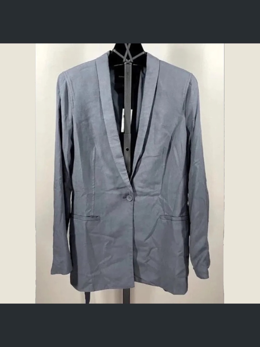 NEW Banana Republic Blazer Jacket Womens 10 gray classic preppy